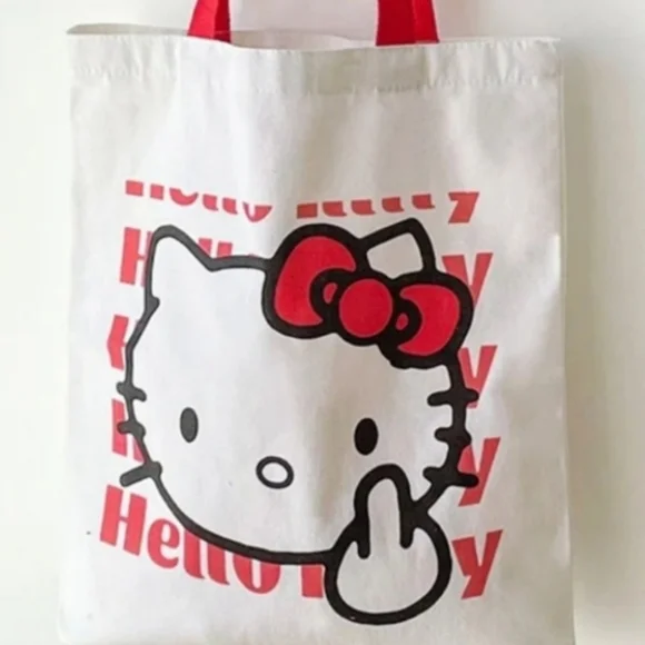 1 LEFT! Hello Kitty Middle Finger Tote - Picture 2 of 2